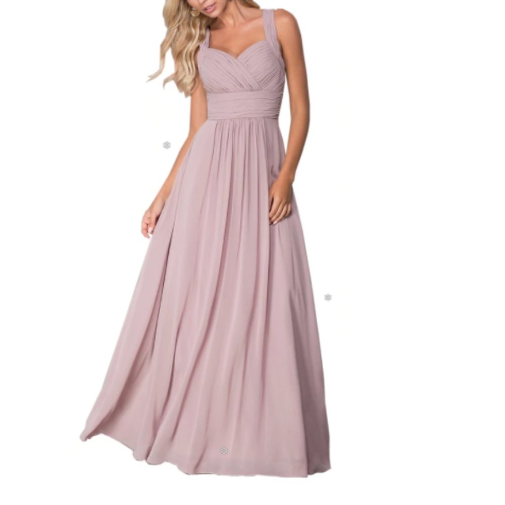 Pink Chiffon Maxi Dress - Picture 1 of 11